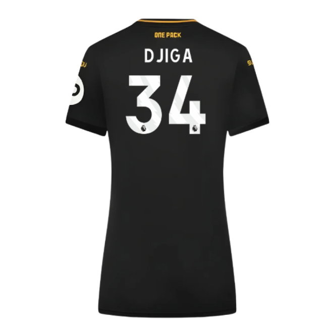 2024-2025 Wolves Away Shirt - Womens (Djiga 34)-SoccerKits Hub | Buy Soccer Jerseys Online